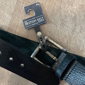 Bay Belt Leather from British Belt Company Mens Waist 32 NWT
